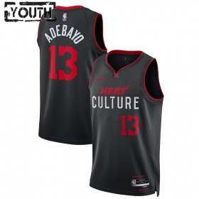 Maillot Enfant Miami Heat Bam Adebayo 2023-24 Nike City Edition Noir Swingman